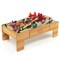 Natural Double-Sided Train Table with 100-Piece Wooden Set for Age 3+
